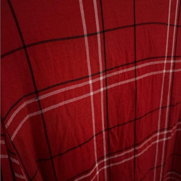 Faded Glory Red Casual Button Down Shirt Plaid 1X - Picture 6 of 6